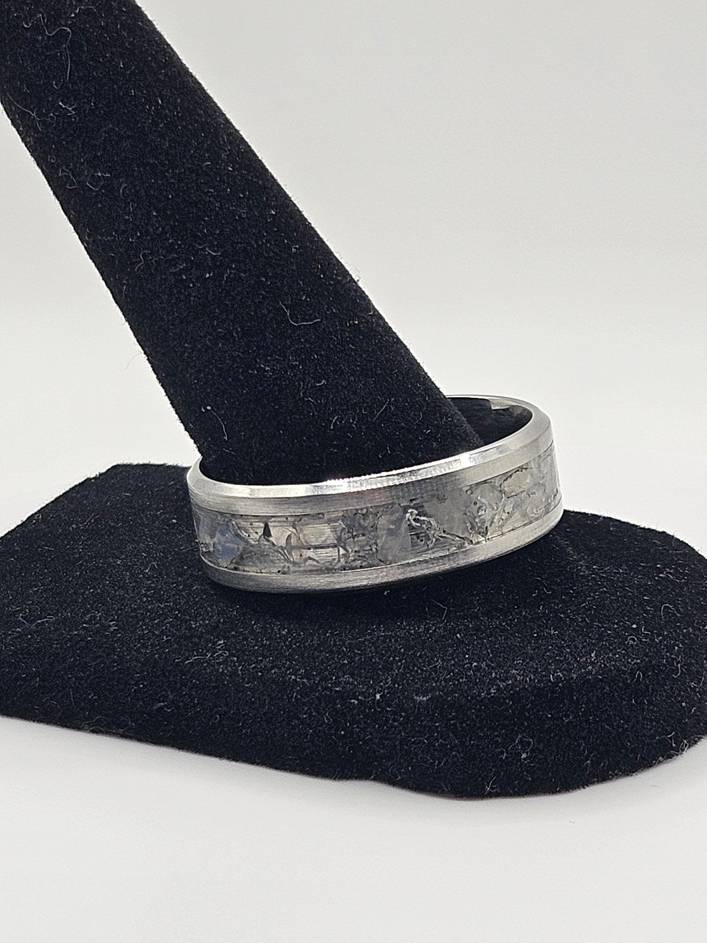 October's birthstone Opal Stainless Steel sizes 7-12 8mm