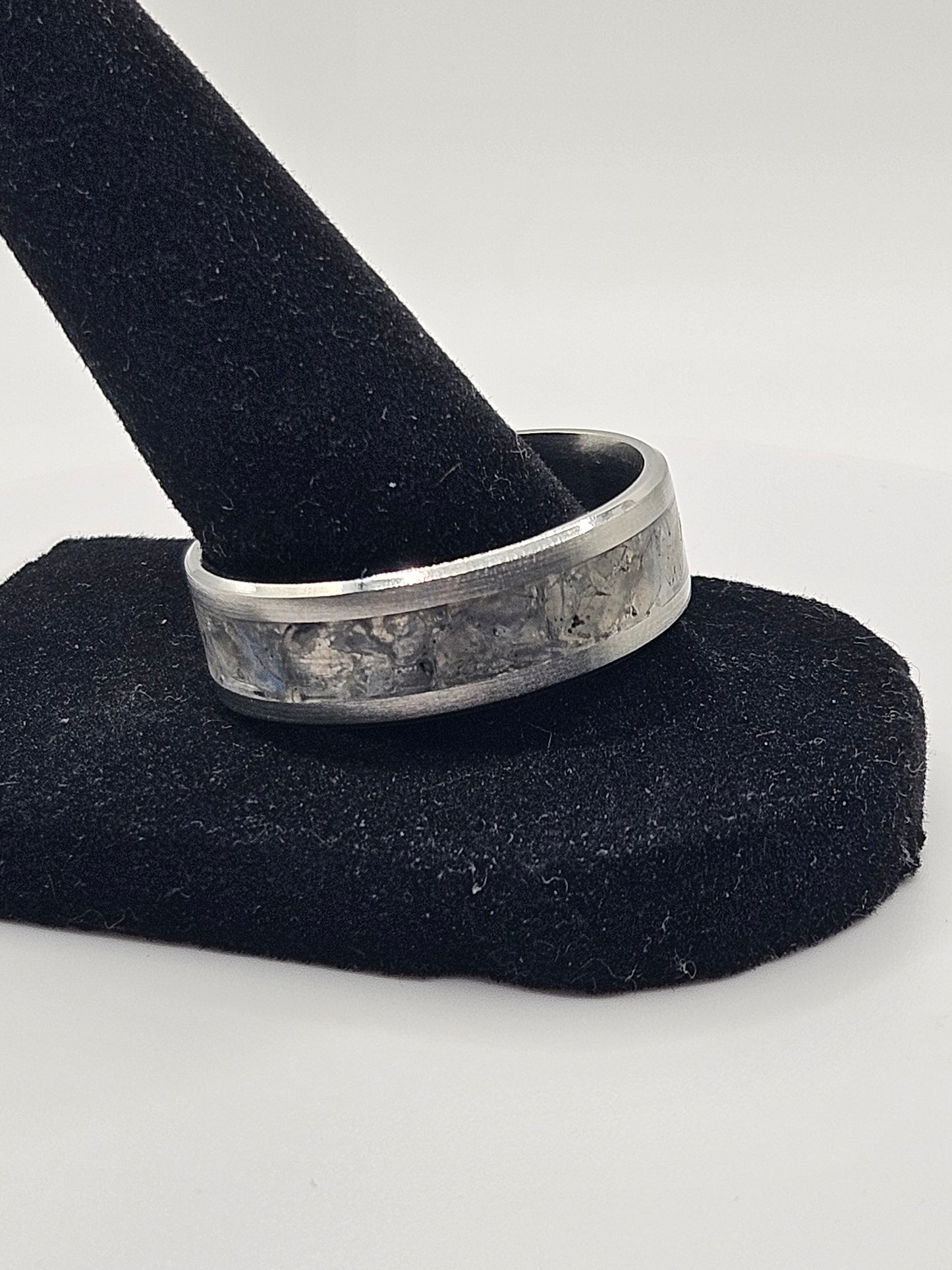 Grey Moonstone Stainless Steel sizes sizes 4.5-12 8mm,6mm, and 2mm width