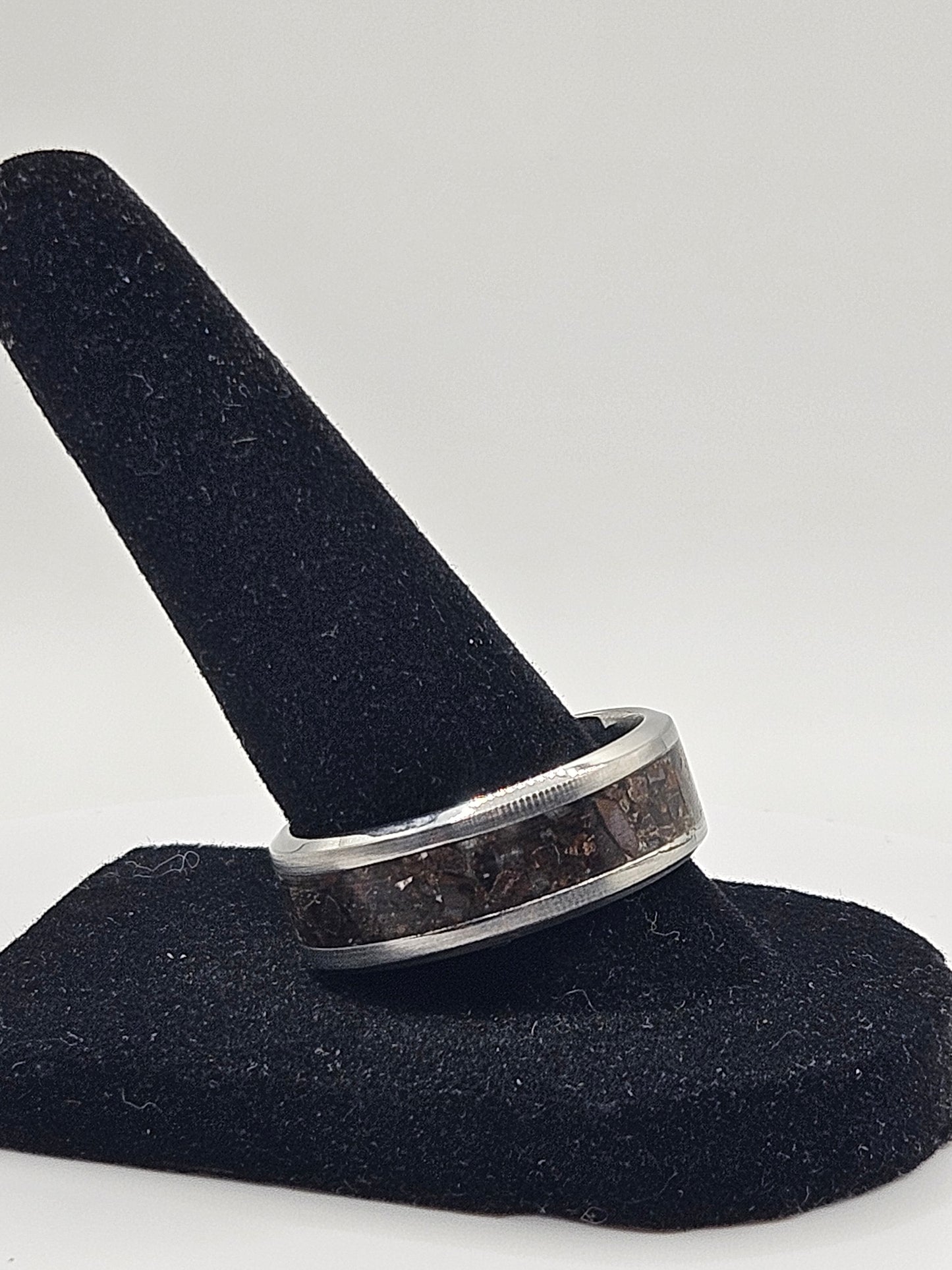 Crushed T-Rex bone Stainless Steel Sizes 4.5-12 Widths 8mm,6mm,2mm