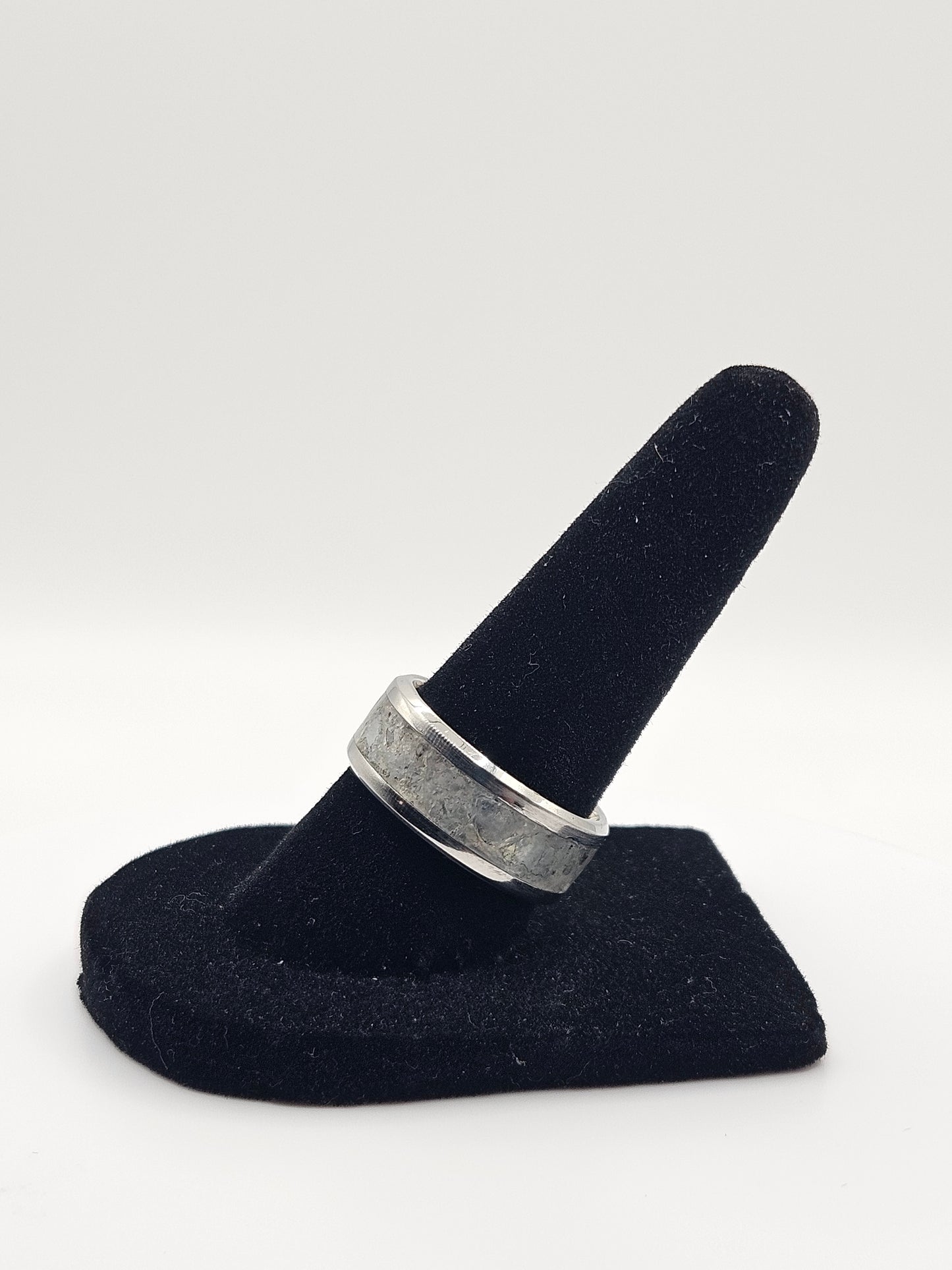 June's birthstone Moonstone Stainless Steel Ring Sizes 7-12 8mm width