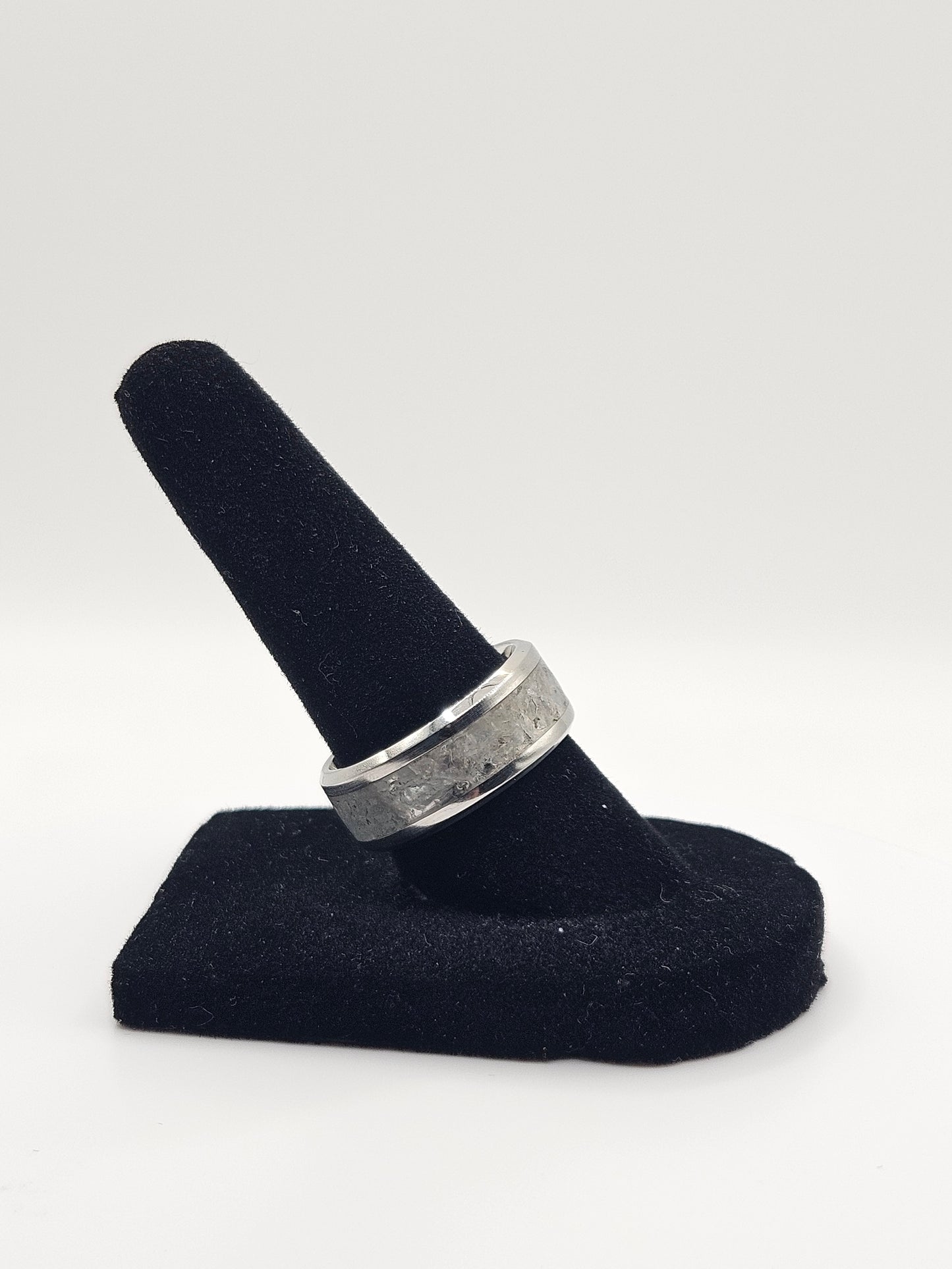 June's birthstone Moonstone Stainless Steel Ring Sizes 7-12 8mm width