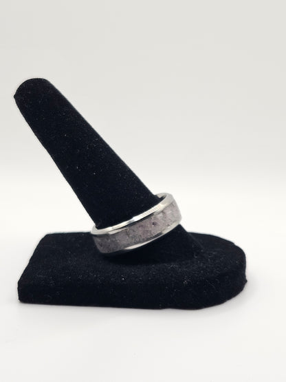 Kunzite Stainless Steel Ring Sizes 7-12 8mm width