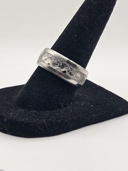 April's birthstone Diamond Stainless Steel sizes 7-12 8mm width