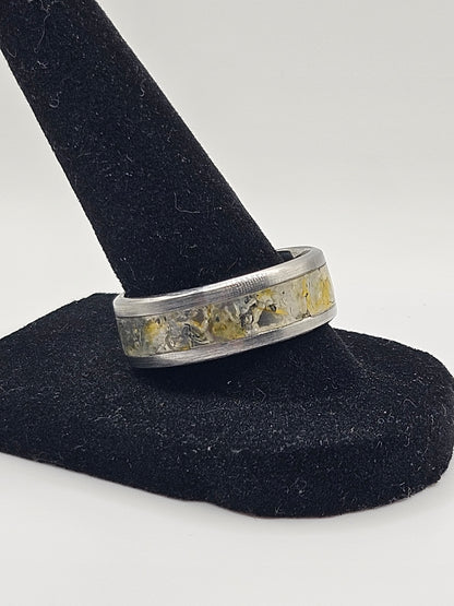 November's birthstone Citrine Stainless Steel sizes 7-12 8mm width