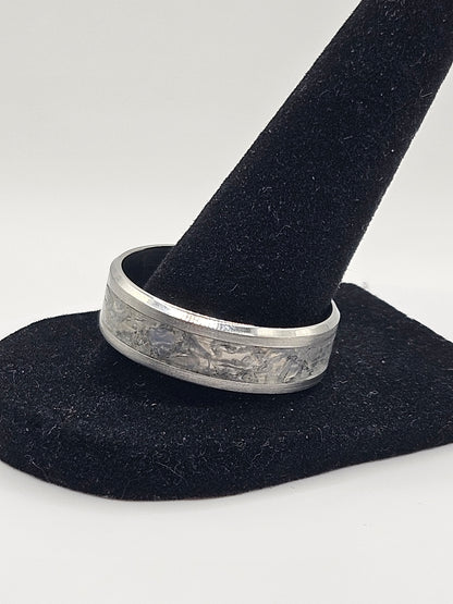 October's birthstone Opal Stainless Steel sizes 7-12 8mm