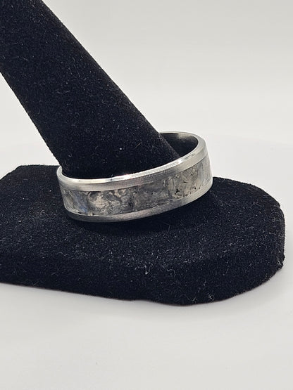 Grey Moonstone Stainless Steel sizes sizes 4.5-12 8mm,6mm, and 2mm width