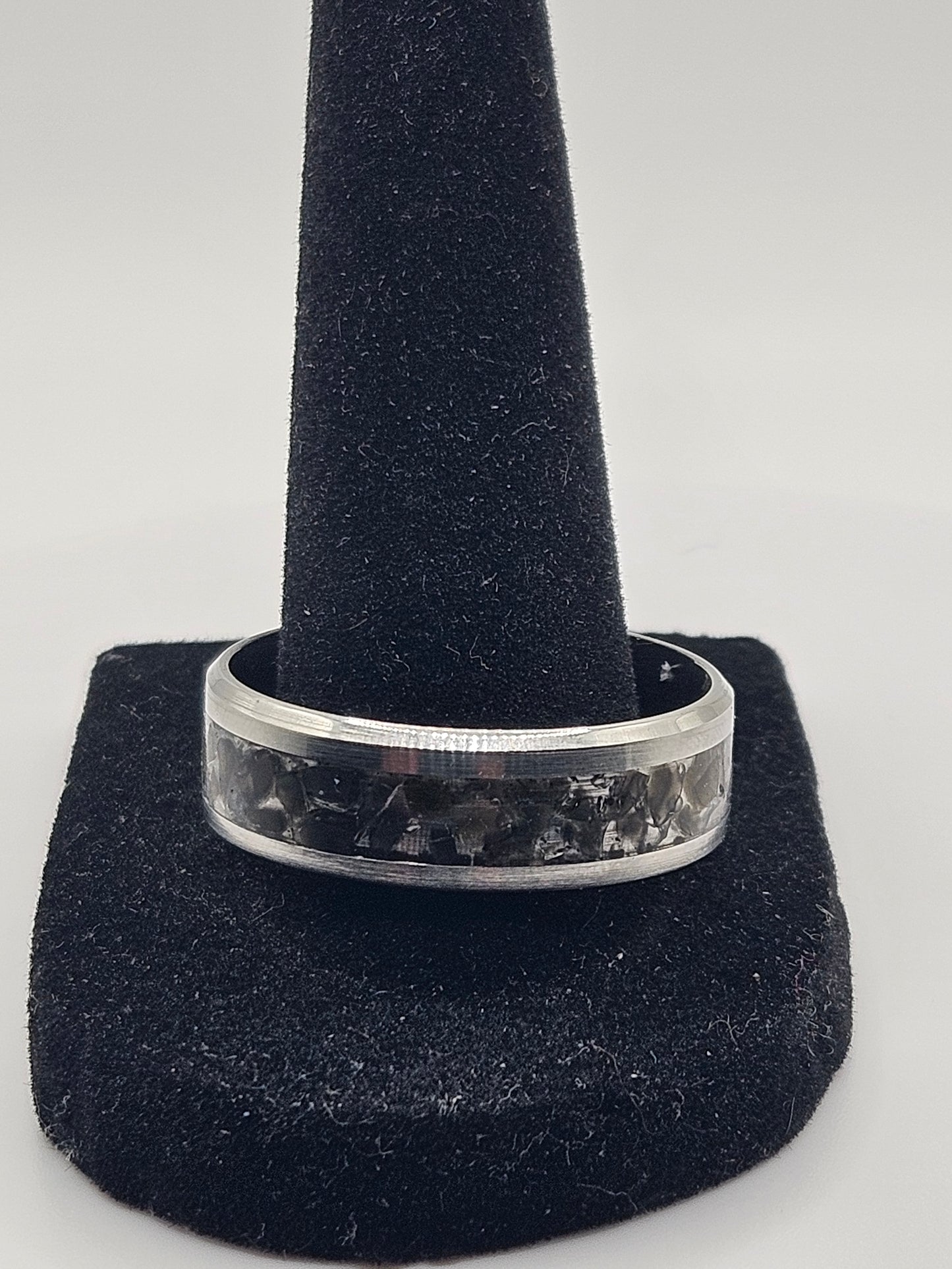 Obsidian Stainless Steel sizes sizes 4.5-12 8mm,6mm, and 2mm width