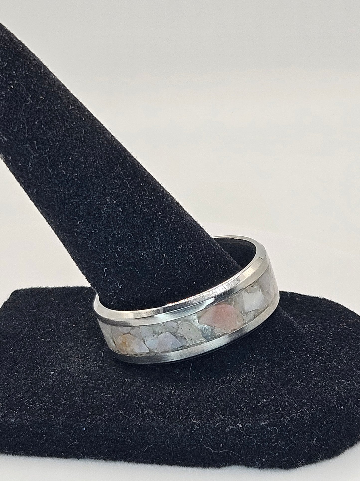 Rhodonite Stainless Steel sizes 4.5-12 widths 8mm,6mm,2mm