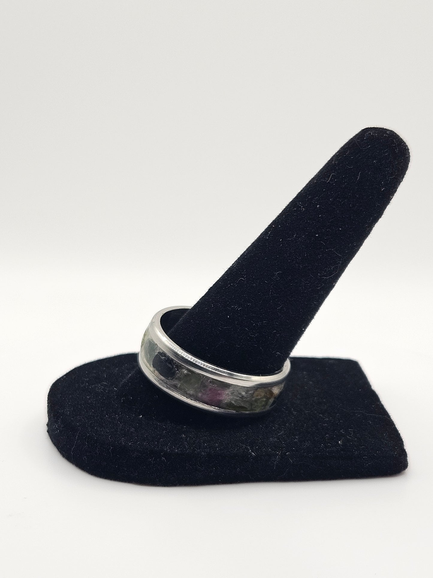 Mixed Turmaline Stainless Steel sizes 7-12 8mm width