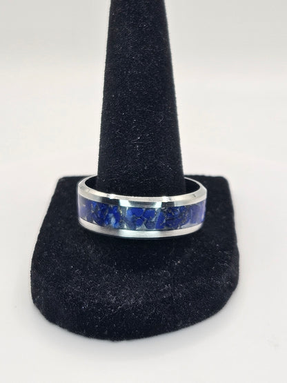 Lapis Lazuli Stainless Steel sizes 4.5-12 Widths 8mm,6mm,2mm