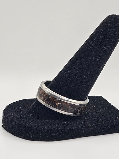 Crushed T-Rex bone Stainless Steel Sizes 4.5-12 Widths 8mm,6mm,2mm