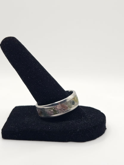 Mixed Turmaline Stainless Steel sizes 7-12 8mm width